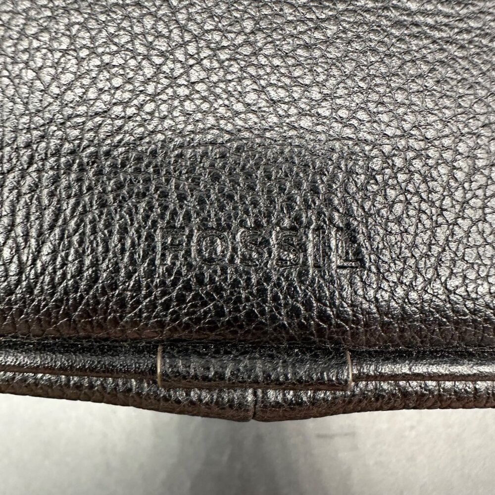 Fossil Crossbody Purse Maisie Black Leather Camera Bag Adjustable Shoulder Strap - Picture 4 of 15
